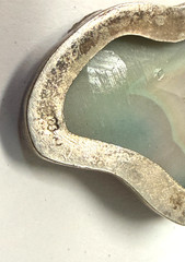 925 Silver Prehnite Agate Slice Bib Necklace Druzy Tourmaline Geode Boho Jewelry