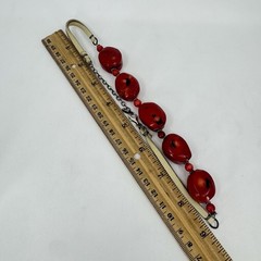 Barse Sterling Silver Chunky Red Bamboo Coral Leather Cord Necklace 18”