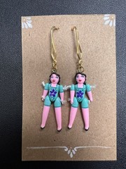 Mexican Lupita Earrings/Hand-Made cartoneria