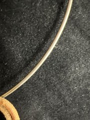 Artisan Hammered Metal Leaf Pendant Wire Collar Necklace Leather Mixed Metal
