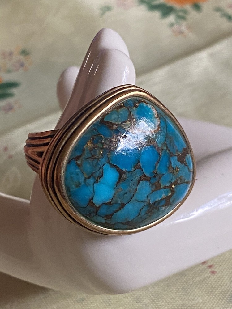 Barse Magnesite Shades Of Earth Stunning Size 7 Statement Ring