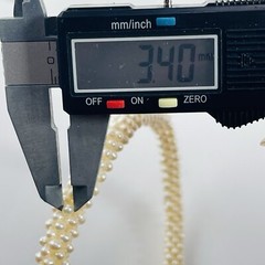Handmade Natural Baby Pearl Necklace made in Japan 3-3.5mm Silver Non-nucleated
