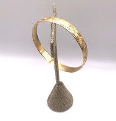 Small Hawaiian Floral Scroll 7mm Rigid Bangle Gold Filled 1/20 14K