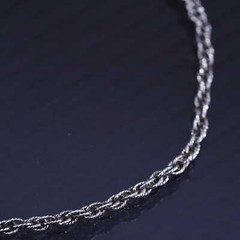 10” 3mm, Italian sterling silver 925 handmade bold rope chain bracelet anklet