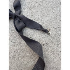 J. Crew beaded bib necklace grey silver sparkly jewelry ribbon gift office event