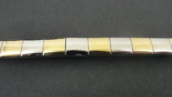 Bracelet Sterling Yellow Gold Vermeil and Silver 925 Sterling Links Italy