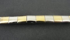 Bracelet Sterling Yellow Gold Vermeil and Silver 925 Sterling Links Italy