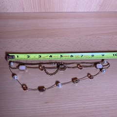 Unmarked Multicolored Neutral Tone Beaded Necklace