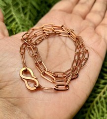 26 inch Pure Copper Cable Link Chain Necklace, Healing Copper Jewelry, Spiritual
