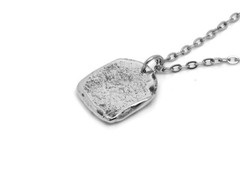 Rock Carving Deer Necklace, Handmade Ancient Pendant Animal Jewelry in Pewter