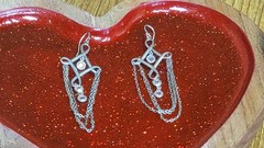 SILPADA W2367 925 Sterling Cleopatra Chains CZ. Stones Dangle Earrings
