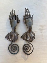 Luna Parc Bronze Earrings VB Veedra Ricky Boscarino Artisan Clip Ons 925 Nail