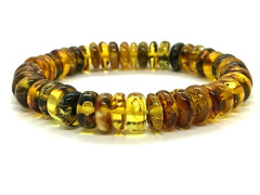 AMBER BRACELET Gift Tablet Donut Baltic Beads Genuine Authentic Jewelry 19g10997