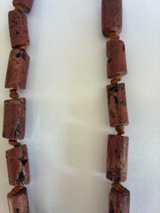 Vintage African Bauxite Handmade Beaded Necklace