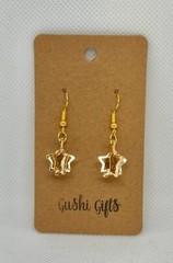 Handmade woman dangle Earrings 3D Star Charms Gift Black Friday Hypoallergenic