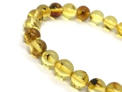 Amber Bracelet INSECT in EVERY BEAD Gift Baltic Round Beads Insects 5,1g 17464