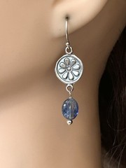 Blue Kyanite Gemstone Sterling Silver Earrings Sundance Treasures Jewelry