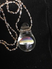 Glass Mushroom Inclusion Pendant