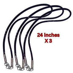 3 pcs.Necklace Rope 4 mm Length 24 inches Worn Over Head Hang 1 amulet Pendant
