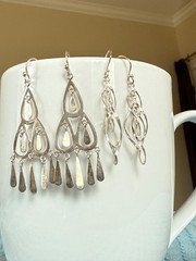 🏞 2 PAIRS of EARRINGS, STERLING SILVER