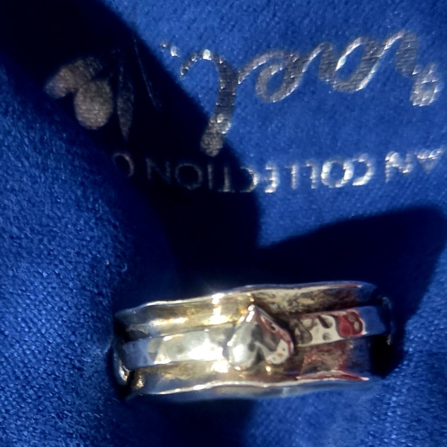 Israel Silver Band Ring Size 7 Unisex Adults 7mm Wide No Stone