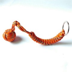 Keychain Strength Paracord Black Monkey Fist Hiking With Steel Outdoor Ball
