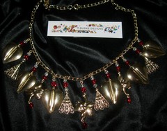 «HANDCRAFTED T. BURKE DESIGNS NECKLACE W/HEARTS/FLOWERS+ MORE» 1-OF-A-KIND»!