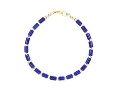 14K Gold & Bright Blue Lapis Lazuli bracelet | Unisex, Sophisticated, Refined