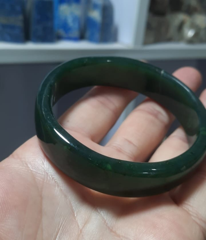 High Quality Nephrite Jade Bangle 54g(Approx) | 60mm Natural Green Jade Bracelet