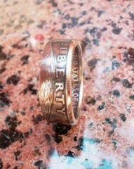 US Coin Ring Years 1965-1998 Double Sided Liberty Quarter – Birthday Gift
