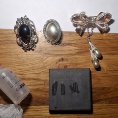 Sterling silver vintage brooch Pin lot Bow Lot Of 3. 46.8 grams Costume jewelry.