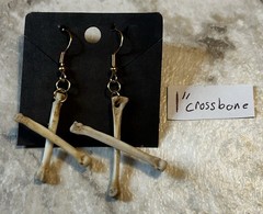 Handcrafted bone earrings