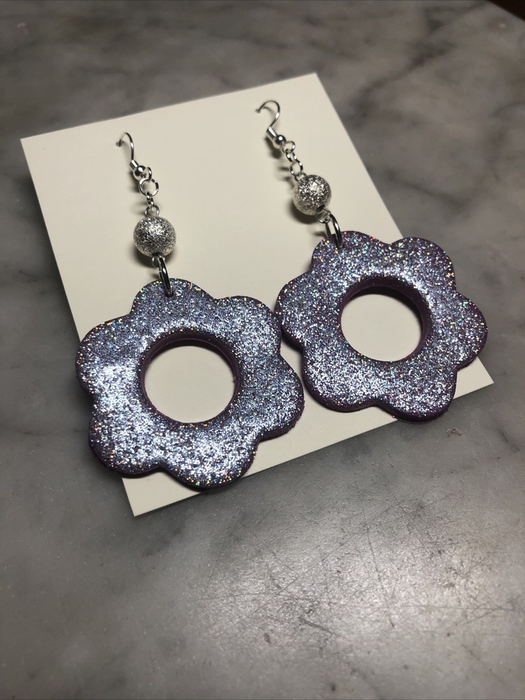 Handmade Polymer Clay Glitter Earrings