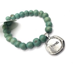 Açaí Seeds Of Life Bracelet With Wax Seal And Teal Beads Whitney Howard Designs