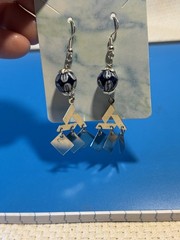 Woman’s Hand Crafted Earrings By Earth Dreams Sterling Silver 1 3/4 Inch