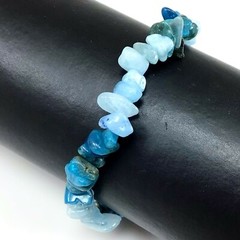 Apatite Aquamarine Bracelet Gemstone Crystal Bracelet Women Healing Chip Balance