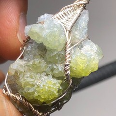 Green Zincite Crystal Pendant (z2499)