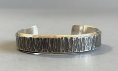Vintage 60g Unisex Sterling Textured Cuff Bracelet Signed MM Navajo Mary Morgan?