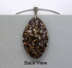 Horse Eye Jasper Cabochon Pendant W/Bail, 102 Carats, 57 X 35 mm
