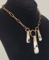 Unique Studio Made Arts & Crafts Green Enamel on Copper Necklace & Pendants