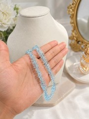 Natural Swiss Blue Topaz Gemstone Jewelry for Women Blue Topaz Necklace Pendant