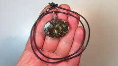 70.7c QUEENSLAND BOULDER OPAL IN RESIN 925 STERLING SILVER PENDANT OCA19276