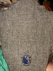 WIRE WRAPPED LAPIS LAZULI PENDANT Necklace