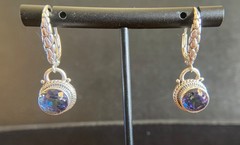 Sarda,Bali Made,”Odyssey Universe”Mystic Quartz & Sterling Earrings