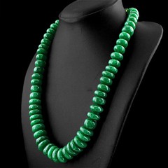 832.00 CTS EARTH MINED RICH GREEN EMERALD ROUND SHAPE BEADS HAND MADE NECKLACE