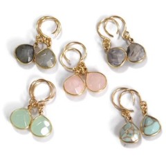 New: Handmade Turquoise Briolette Earrings 14K Gold Filled by Mood Therapy