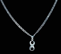 Abalone Infinity 925 Solid Sterling Silver Necklace