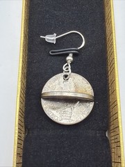 Coin Earrings w/ Sterling Silver Plated Hooks, One of a Kind