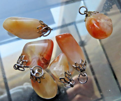 Natural Jasper Pendant Reddish, White, Brown