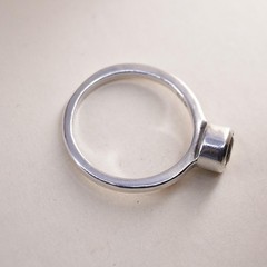 Size 5, vintage Sterling 925 silver ring, engagement stackable ring citrine